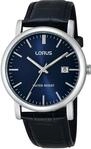 Lorus Klassik Herren-Uhr mit Palladiumauflage und Lederband
