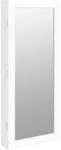 vidaXL Spiegel Schmuckschrank Wandmontage, Wandschrank mit LED Beleuchtung,