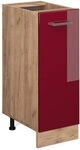 Vicco Apothekerschrank R-Line, Rot Hochglanz, 30 cm ohne Arbeitsplatte, zur...