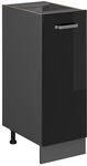 Vicco Apothekerschrank R-Line, Schwarz Hochglanz, 30 cm
