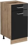 Vicco K&uuml;chenunterschrank R-Line, Schwarz Hochglanz, 40 cm ohne Arbeitsplatte,...