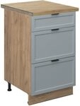 Vicco K&uuml;chenunterschrank Fame-Line, Hellblau-grau, 50 cm, AP Eiche, zur...