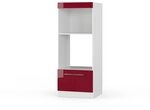 Vicco Mikrowellenschrank Fame-Line, Bordeaux Hochglanz, 60 cm offen, zur...