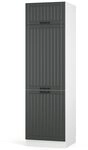 Vicco K&uuml;hlumbauschrank Fame-Line, Anthrazit Landhaus, 60 cm | MDF-Front &middot; ✓