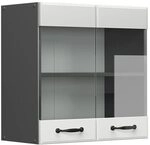 Vicco K&uuml;chenglasschrank R-Line, Wei&szlig; Landhaus, 60 cm, zur freien Kombination