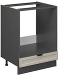 Vicco Herdumbauschrank Fame-Line, GrauBeige, 60 cm ohne Arbeitsplatte, zur