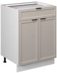 Vicco K&uuml;chenunterschrank Fame-Line, GrauBeige, 60 cm mit Schublade, ohne