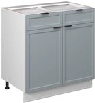 Vicco K&uuml;chenunterschrank Fame-Line, Hellblau-grau, 80 cm