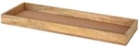 Spetebo XL Mangoholz Kerzentablett eckig - 50 x 18 cm - Deko Holztablett mit Rand -