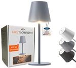 m-e LUNA-80-G, dimmbare kabellose LED Akku-Tischleuchte, 5200mAh, 8-72 Std