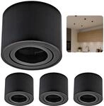 Sweet Led 4x Deckenspots Aufputz 50mm Aluminium Aufbauspots schwenkbar &Oslash; 80mm...