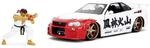Jada Toys Street Fighter Figur Ryu mit Modellauto 2002er Nissan Skyline GT-R - Set