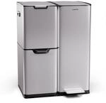 Klarstein Tiyo 3-in-1 M&uuml;lleimer - 60L K&uuml;chen-Abfalleimer mit Pedale &
