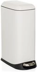 hjh OFFICE M&uuml;lleimer 20L, Treteimer mit Deckel, Softclose CLEAN Slim Stahl