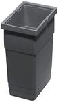 eins2vier Abfallsammler H&ouml;he: 275 mm Volumen 6 Liter 210 x 140 mm dunkelgrau...