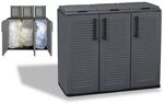 M&uuml;lltrennsystem 3Fach M&uuml;lltonnenbox 3 F&auml;cher M&uuml;llsackst&auml;nder mit Deckel 3er