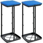 vidaXL M&uuml;llsackst&auml;nder 2 STK. Schwarz und Blau 60 L PP