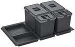 SOTECH Abfallsammler Draw 15+15+6+6L M&uuml;lleimer mit Deckel M&uuml;llsystem
