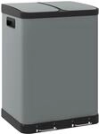 HOMCOM M&uuml;lleimer K&uuml;che 2 x 30L M&uuml;lltrennsystem mit 2 F&auml;chern, Abfalleimer