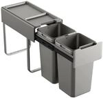 SVITA EM2x14 Einbaum&uuml;lleimer 28L (2x14L) 2 F&auml;cher mit Deckel M&uuml;lltrennsystem...