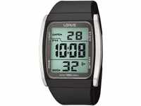 Lorus R2303HX9 Unisex-Armbanduhr Kautschuk-Armband schwarz, Schwarz, Armband