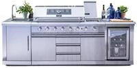 Ondis24 Outdoor-K&uuml;che Outdoork&uuml;che Gasgrill K&uuml;hlschrank Sp&uuml;lbecken Edelstahl