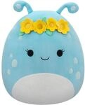 Squishmallows SQCR05479 - Natnat das Alien mit Blumenkrone 40 cm, offizielles
