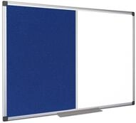 Bi-Office Maya Kombitafel, Halb Magnetisches Whiteboard, Halb Blaue Filztafel,