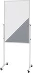MAUL Moderationstafel mobil MAULsolid wei&szlig; grau 120x75 cm Whiteboard Filz