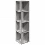 vidaXL Eckregal, B&uuml;cherregal mit viel Stauraum, Standregal f&uuml;r Wohnzimmer