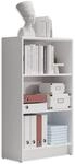 LILLY Regal Wei&szlig; - Modernes B&uuml;cherregal mit 3 offenen F&auml;chern - Vielseitiges B&uuml;ro