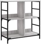 vidaXL B&uuml;cherregal Grau Sonoma 78,5x33x82 cm Holzwerkstoff