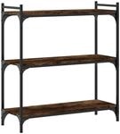 vidaXL B&uuml;cherregal, B&uuml;cherschrank mit 3 B&ouml;den, Regal mit verstellbaren...