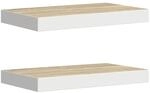 vidaXL 2X Schweberegal Wandregal Schwebend B&uuml;cherregal Wandboard H&auml;ngeregal