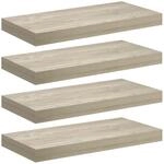 vidaXL 4X Wandregal Schwebend H&auml;ngeregal Wandboard B&uuml;cherregal Regalbrett