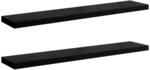 vidaXL 2X Wandregal Schwebend H&auml;ngeregal Wandboard B&uuml;cherregal Regalbrett