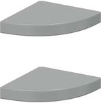 vidaXL 2X Eckregal Schweberegal Wandregal B&uuml;cherregal CD DVD Regal Wandboard