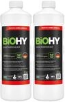 BiOHY Sanit&auml;rreiniger Badreiniger Kalkentferner extra stark (2 x 1 Liter) | Gegen