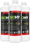 BiOHY Sanit&auml;rreiniger Badreiniger Kalkentferner extra stark (3 x 1 Liter) | Gegen