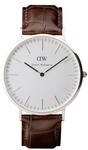 Daniel Wellington Classic Herren-Armbanduhr Analog Quarz Leder - DW00100025