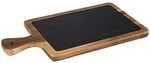 APS 811 Servierbrett, 2-teilig, 33 x 20 cm, H: 2 cm, Akazienholz, lackiert,
