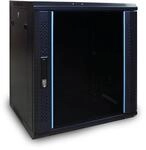 DSIT 12HE Netzwerkschrank (Serverschrank) 19 Zoll Wandmontage mit Glast&uuml;r...