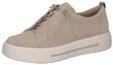 CAPRICE Damen Plateau Sneaker aus Leder Low Top, Beige (Sand Suede), 37 EU