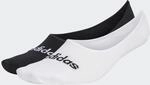adidas Unisex Thin Linear Ballerina Socks 2 Pairs, White/Black, 45-48