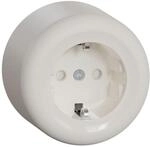 Schneider Electric Elso runde Schuko-Steckdose, 1-fach, Aufputz,...