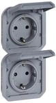LEGRAND, Plexo New Abdeckung, Feuchtraum-Steckdose, 2-fach, Schuko-Standard,...