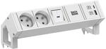 BACHMANN DESK2 White 2xUTE 1xSchalter 1xUSB A/C 22W 0,2m GST18