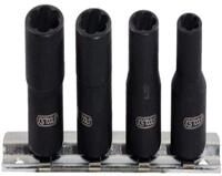 KS Tools 913.3850 3/8" Spiral-Profil-Stecknuss-Satz, 4-tlg., 8-13mm