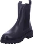 MARCO TOZZI Damen Chelsea Boots aus Leder mit Plateau, Schwarz (Black), 39 EU