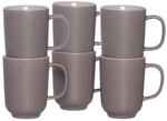 Ritzenhoff & Breker Kaffeebecher Jasper, 6er Set, Taupe, 285 ml, Steinzeug,...